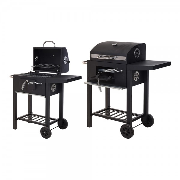 Barbacoa de carbón con tapa 48,5x36x96 cm - merkcty.com
