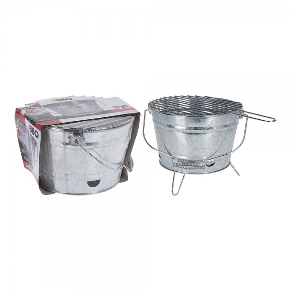 Barbacoa portátil de zinc modelo barril ø27 cm - merkcty.com