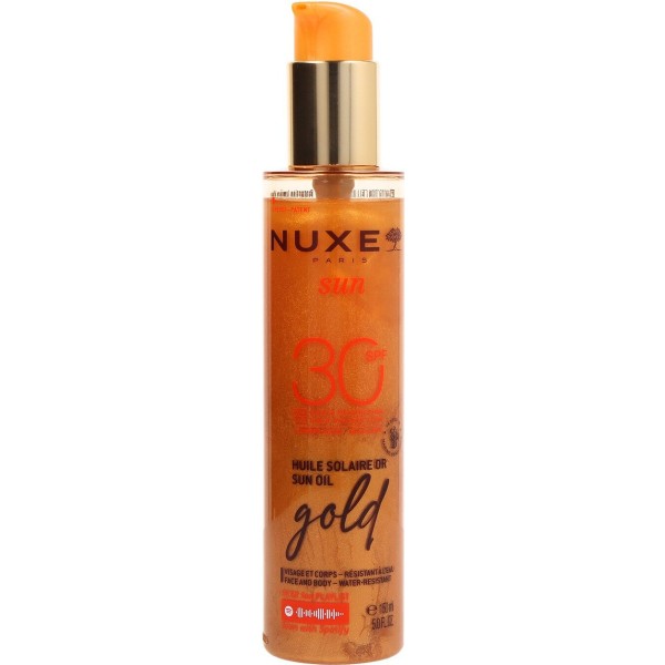 Nuxe Sun Aceite Solar Oro Rostro y Cuerpo SPF30 150ml - merkcty.com
